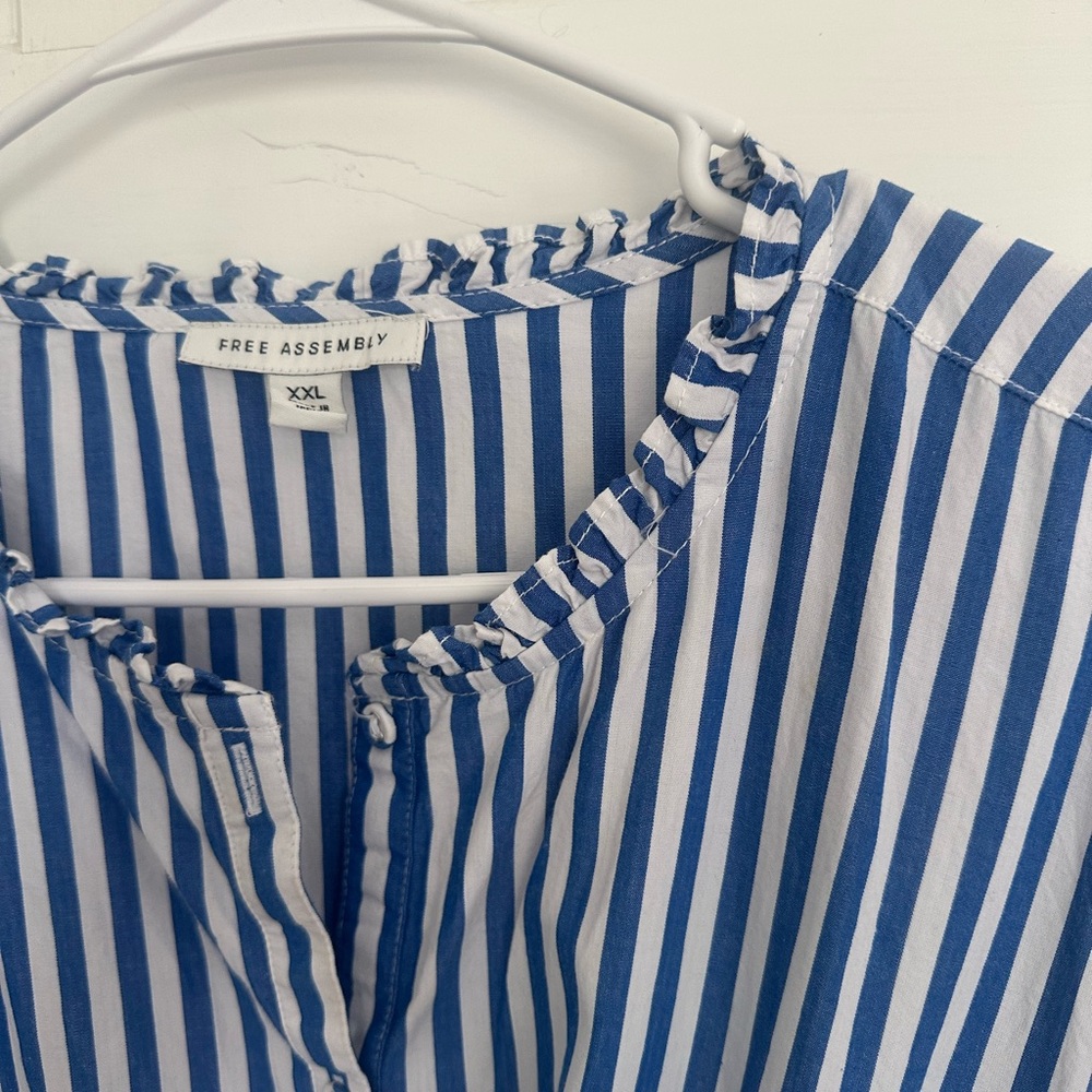 Blue Striped Mini Dress - Picture 4 of 4